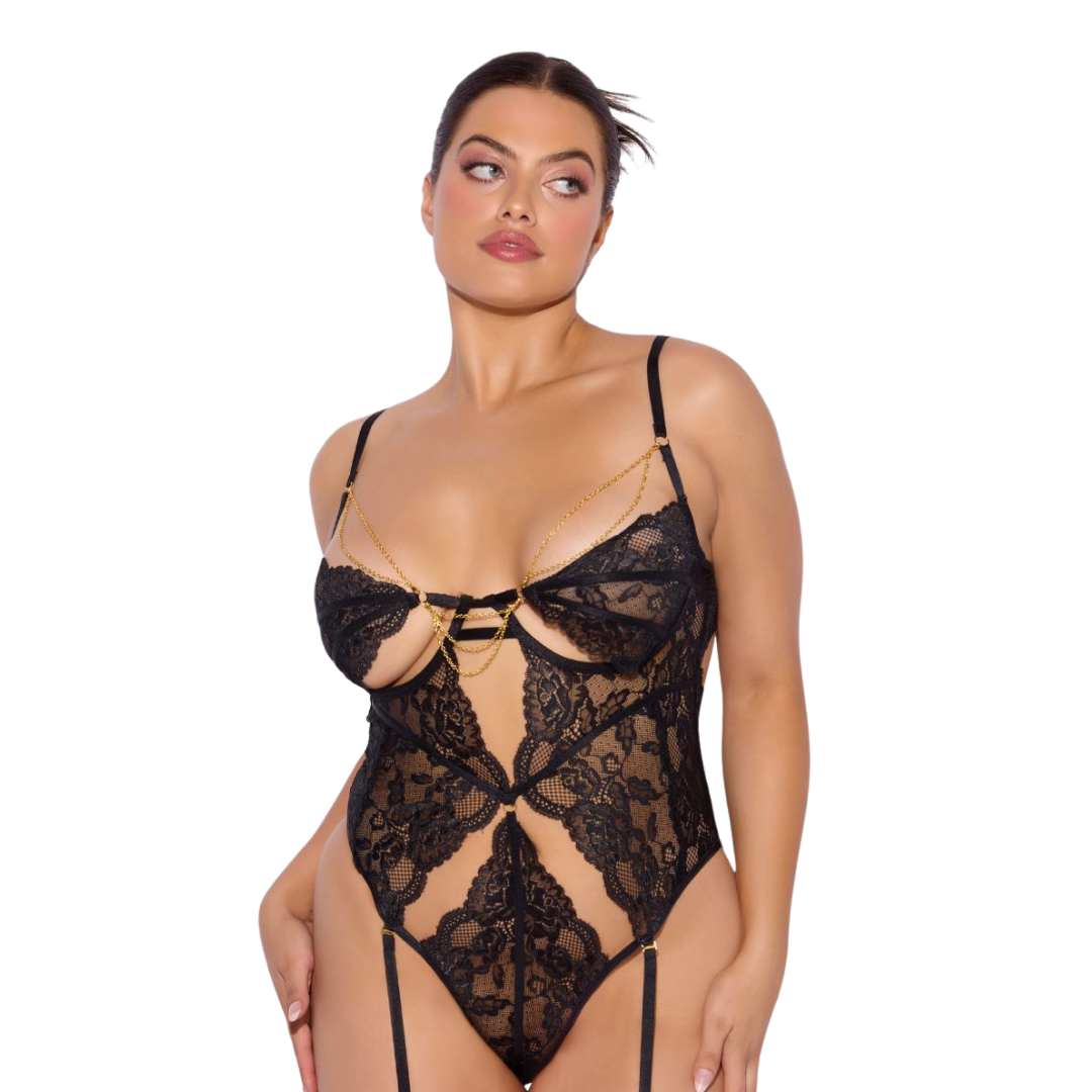 Cecily Lace & Chain Teddy