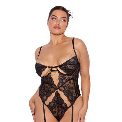 Cecily Lace & Chain Teddy