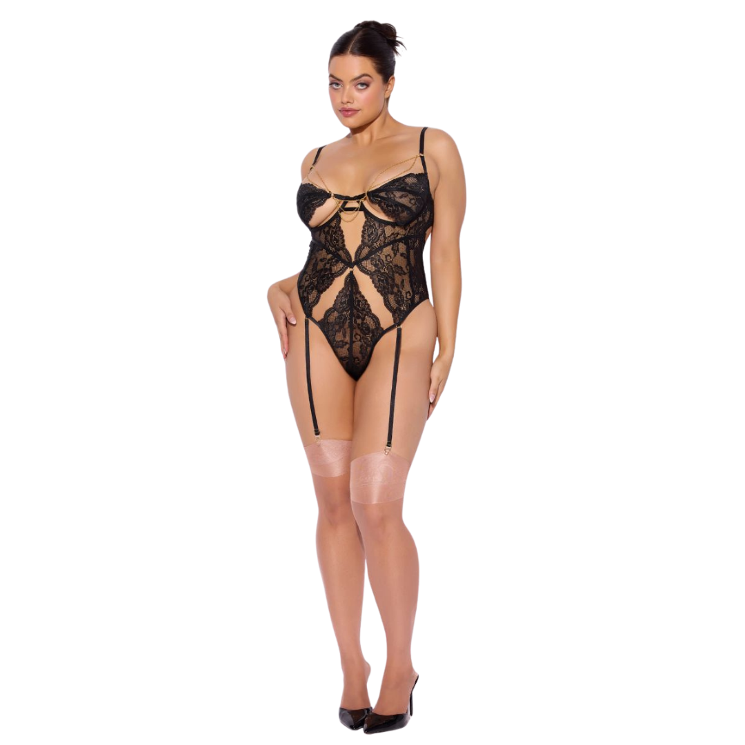 Cecily Lace & Chain Teddy