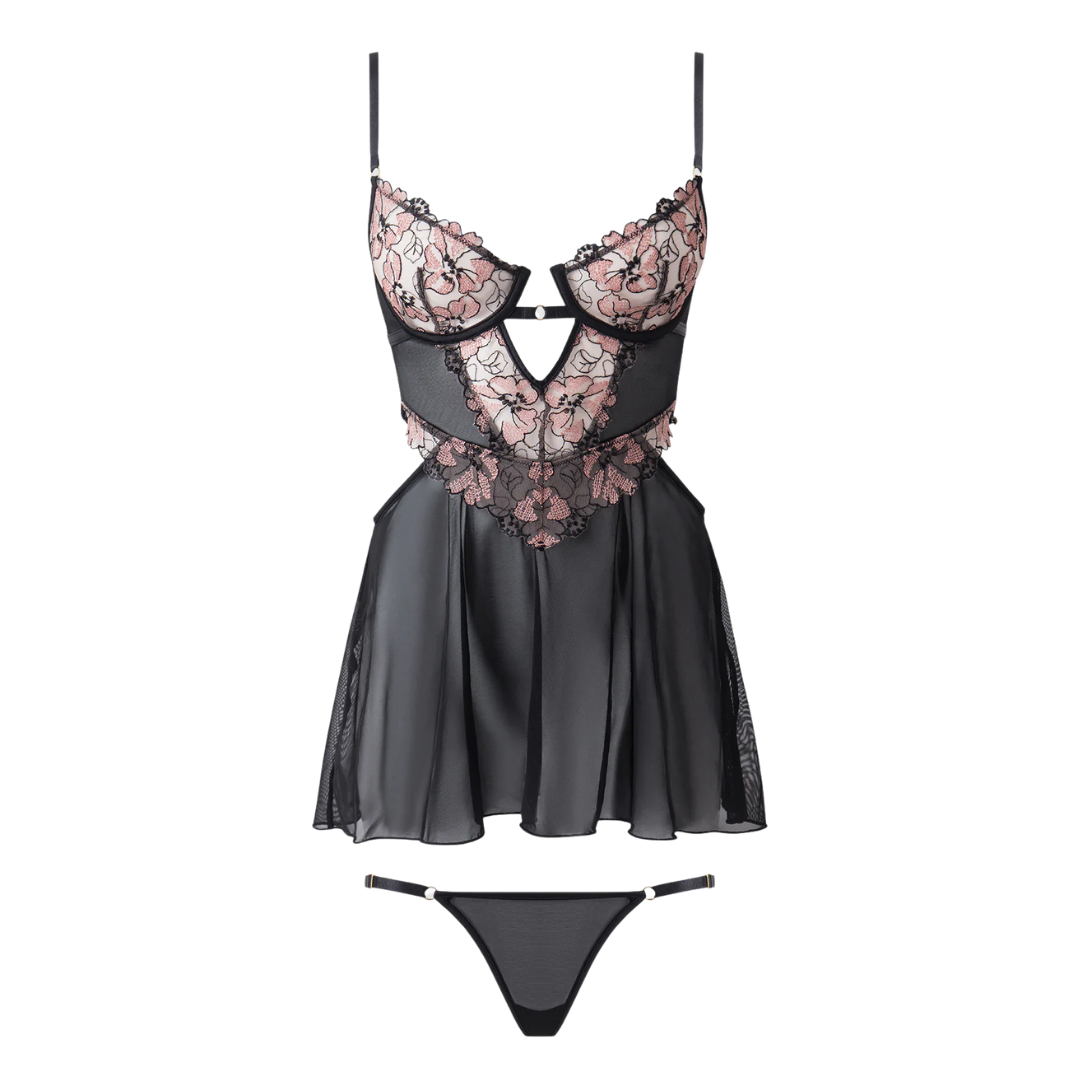 Nova Blacklight Lace Babydoll