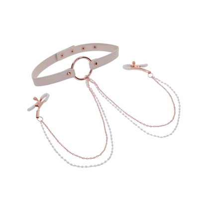 Peaches 'n CreaMe Collar with Nipple Clamps