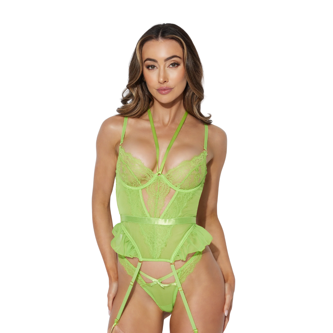Shavon Lace & Chiffon Bustier