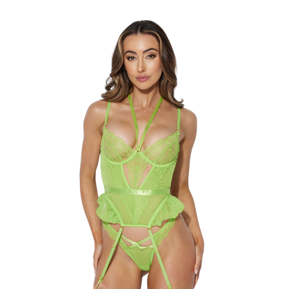Shavon Lace & Chiffon Bustier