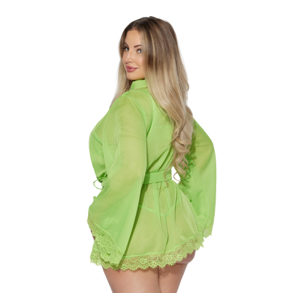 Shavon Lace & Chiffon Robe Set