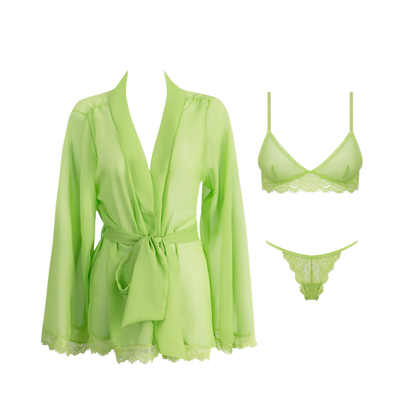 Shavon Lace & Chiffon Robe Set